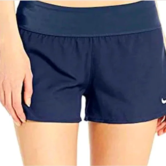 Nike Shorts Nike Womens Navy Blue Standard Solid Element Swim